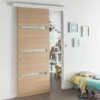 Porte Coulissante MDF Vitrée Madrid 2 – H.204 x L.93 cm