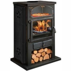 Poêle à Bois Chamonix XXL Décor Céramique - Chauffage Écologique Efficace