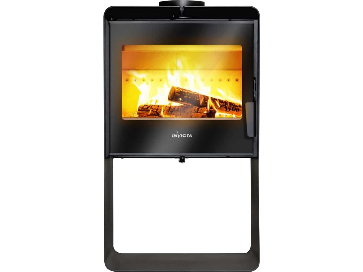 Poêle à bois en acier « Boree » – 80 x 50 x 42,5 cm – 6 à 10 KW – Noir
