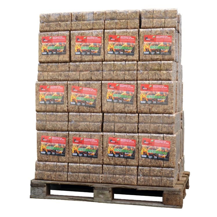 Briquettes BioBriq MegaRuf palette - bois de chauffage Rouen